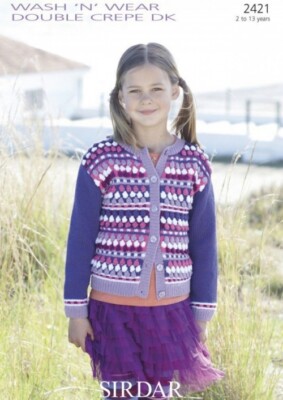 Sirdar Wash N Wear Strickanleitung 2421 Kinder 2 - 13 Jahre