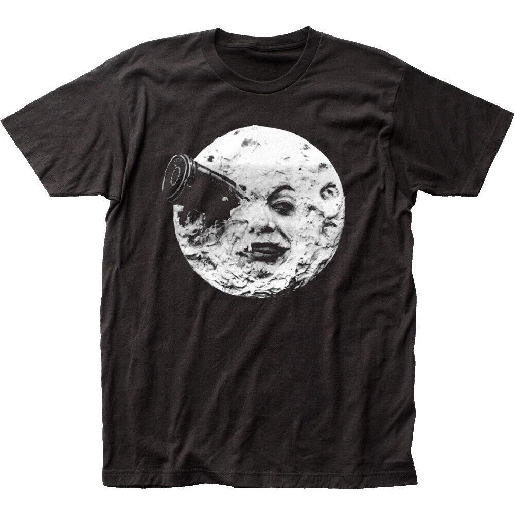 Moon Algodón Liso Camisetas para Hombres