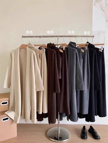 Women Three Piece Sets Vest Jumper Dress Autumn Winter Cardigan Spring Skirt - Picture 12 of 25