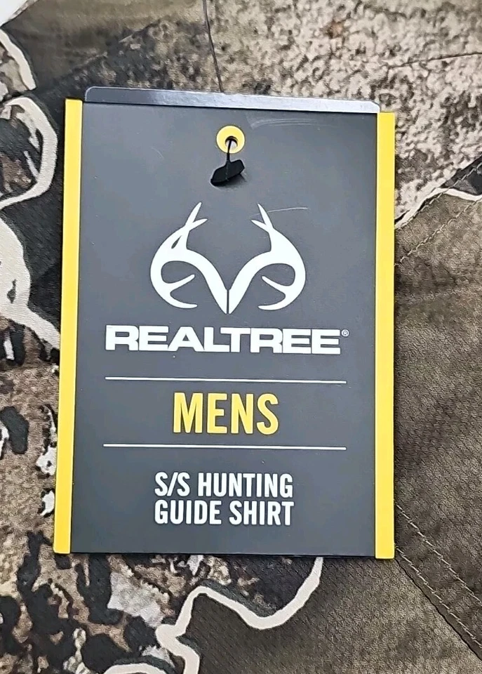 Realtree Excape Camo Hunting Guide Shirt Mens Medium Short Sleeve Button Front - Image 4 of 4