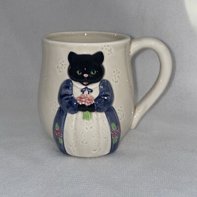 The Edith Collection Otagiri Japan Black Cat 3D Mug Cup 12 ounces