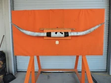 MOUNTED STEER BULL HORNS 7' 4" tip-tip Bases 14 " COW BULL HORN LONGHORN 260