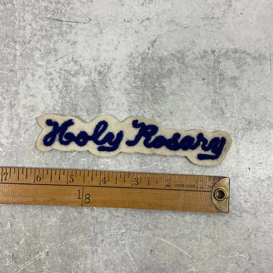 Vintage Holy Rosary Embroidery Patch Sew-On - Image 3 of 3