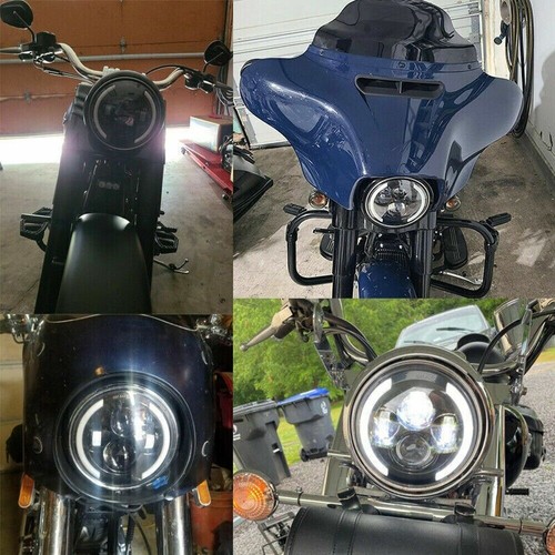 DRL 7" Pulgadas LED Faro Ámbar Señales de Giro Luces con Soporte Anillo - Imagen 4 de 12