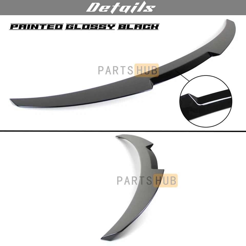 适用于 2019 - 2025 奥迪 A6 S6 C8 M 风格光泽黑色 Highkick Trunk Spoiler Wing — 第 3/4 张图片