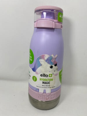 Ello 14oz Stainless Steel Emma Kids' Water Bottle Purple
