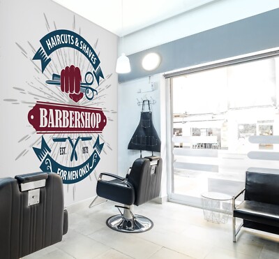 3D Haarschnitt Q6189 Barber Shop Tapete Wandgemälde Fototapete Selbstklebend Kay