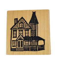 Vintage 1993 Zumgaligali-House-Wood Mounted Rubber Stamp