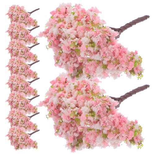 10 pezzi alberi di ciliegio artificiale mini alberi di ciliegio realistici - Foto 9 di 11