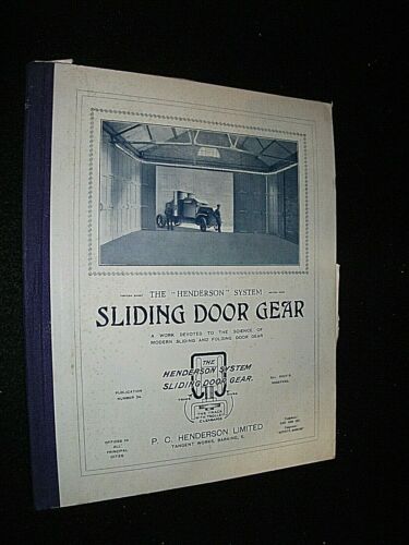 HENDERSON SLIDING DOOR GEAR. ARCHITECTURE. circa 1917 CATALOGUE ILLUSTRATED. - Afbeelding 1 van 12