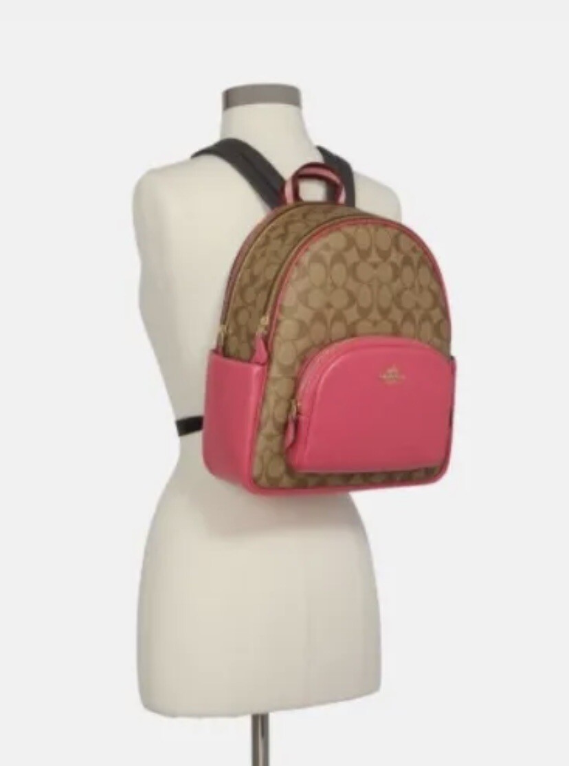 NEW COACH backpack purse khaki-PINK? | eBay display picture 1