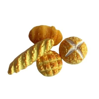 MELODY JANE Casa delle Bambole 4 Pane Pani Baguette Pagnotta 1:12 Cucina Cibo Panetteria Negozio Accessorio