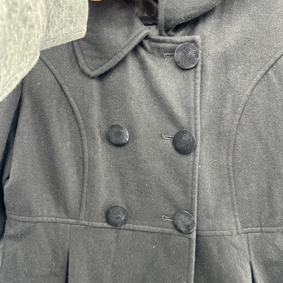 Chaqueta Abrigo Hydraulic Mujer Negra Doble Pecho Guisante Talla L Foto 2 de 4