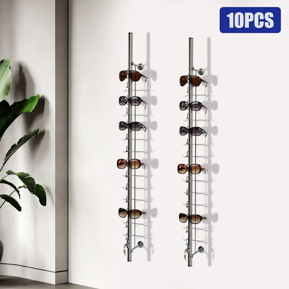 10PCS Optical Frames Display Rod With Lock Sunglasses Eyeglasses Storage Stand - Image 2 of 4