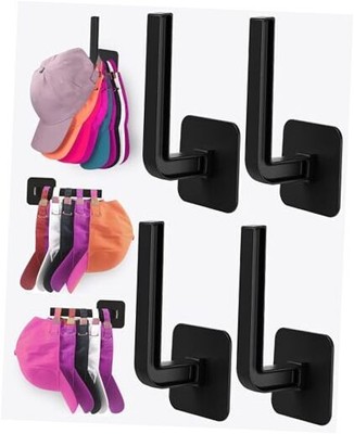 Hat Rack for Hat Storage (4-Pack), Multi-Purpose Hat Organizer, Strong 