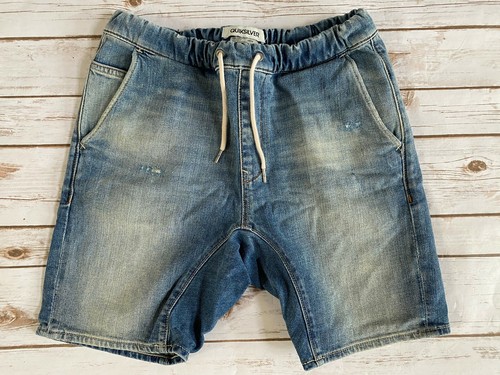 QUIKSILVER DRAWSTRING DENIM SHORTS 