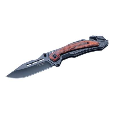 HERBERTZ Taschenmesser / Rettungsmesser - Griff: Pakkaholz - NEU & ovp - 597612