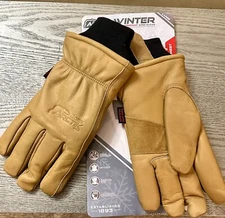 LEATHER Boss Arctik Work LARGE Gloves Water Resistant 3M Insulation NewFREE SHIP