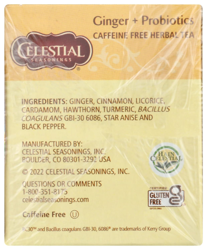 Té de hierbas de jengibre y probióticos, 16 CT - Imagen 6 de 8