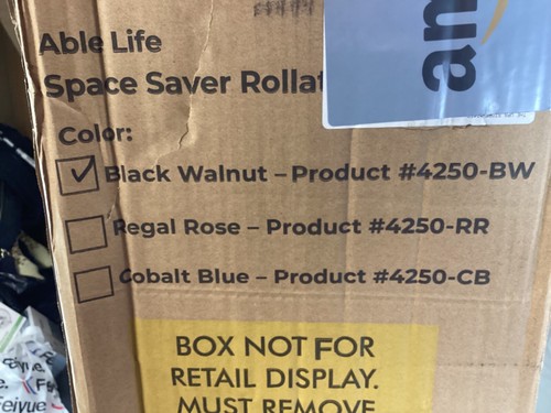 Able Life Space Saving Lightweight Folding Rollator Black Walnut 4250-BW - Picture 4 of 18