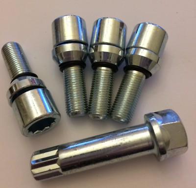 BIMECC M12x1.5 82mm Extended Wheel Studs & Open Nuts – 10-Piece Set For Opel 65.1