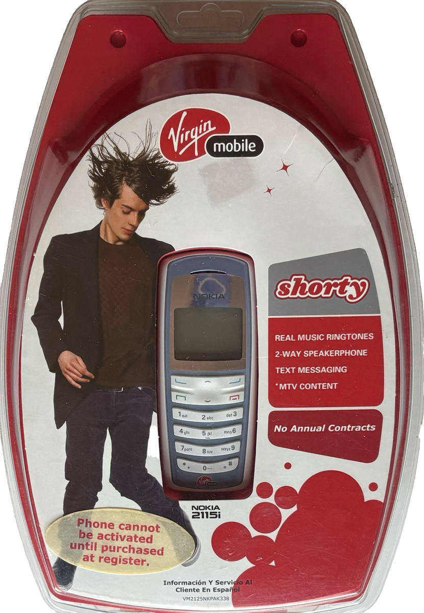 Virgin Mobile Shorty - Nokia 2115i - Candy Bar 2005 Cell Phone