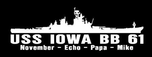 USS IOWA BB 61 Silhouette Decal U S Navy Military USN - Picture 3 of 4