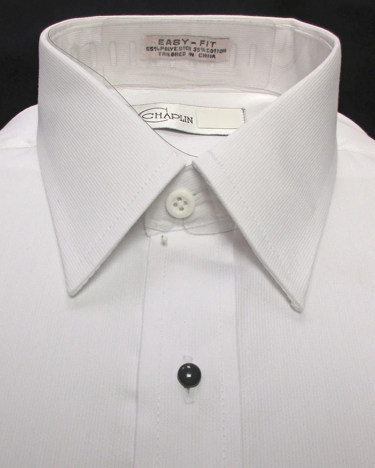 Nueva Camisa de Vestir Esmoquin Blanca Para Hombres Cuello Laydown Sin Plisado Albañil Baile de graduación Boda  Foto 2 de 3