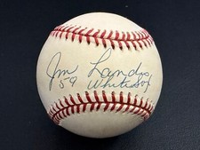 Jim Landis Signed Baseball 1959 White Sox Autograph 59 White Sox Inscription 