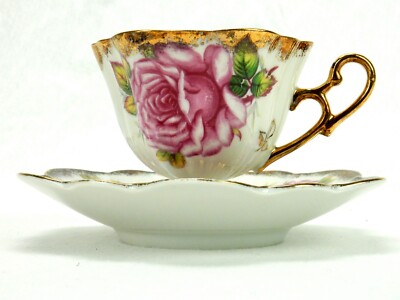 Royal Halsey LM Porcelain Tea Cup & Saucer Set, Pearlescent, Rose