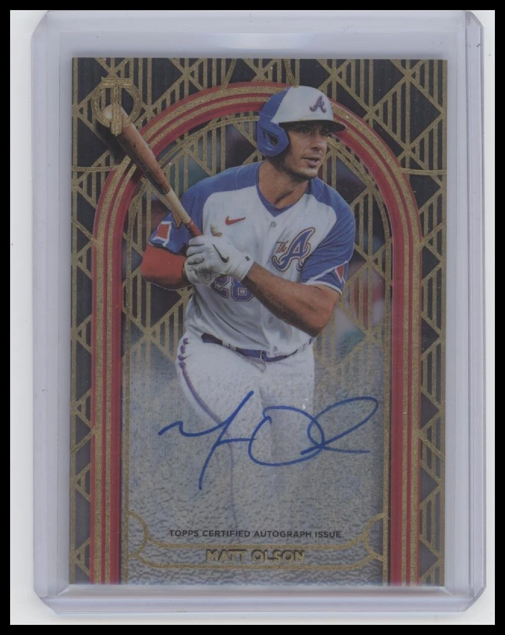 2024 Topps Tribute #IPA-MO Matt Olson Iconic Perspectives Autographs Red #/10