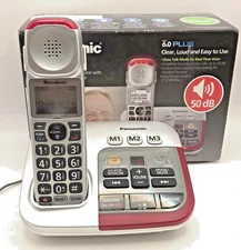 Panasonic KX-TGM450S  Silver Cordless Telephone with Answering Machine 50dB