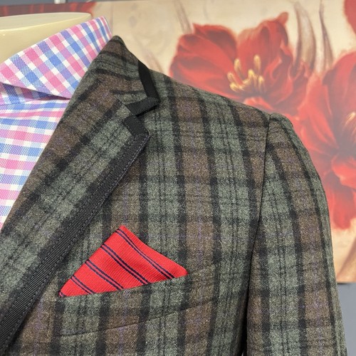 Paul Smith Blazer Jacket Mens 38S Short Slim Fit Wool Nylon Flannel Metal Button - Picture 4 of 12