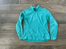 The North Face Quarter Zip Fleece Pullover Teal Green Women  s Size Small
