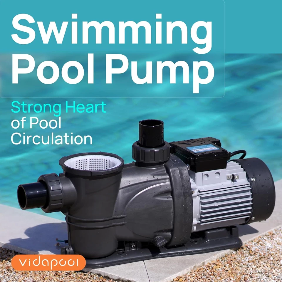 Ground Pool Pump 2HP 8120GPH Self-Priming High Flow Single Speed 115V In/Above - Image 2 of 4