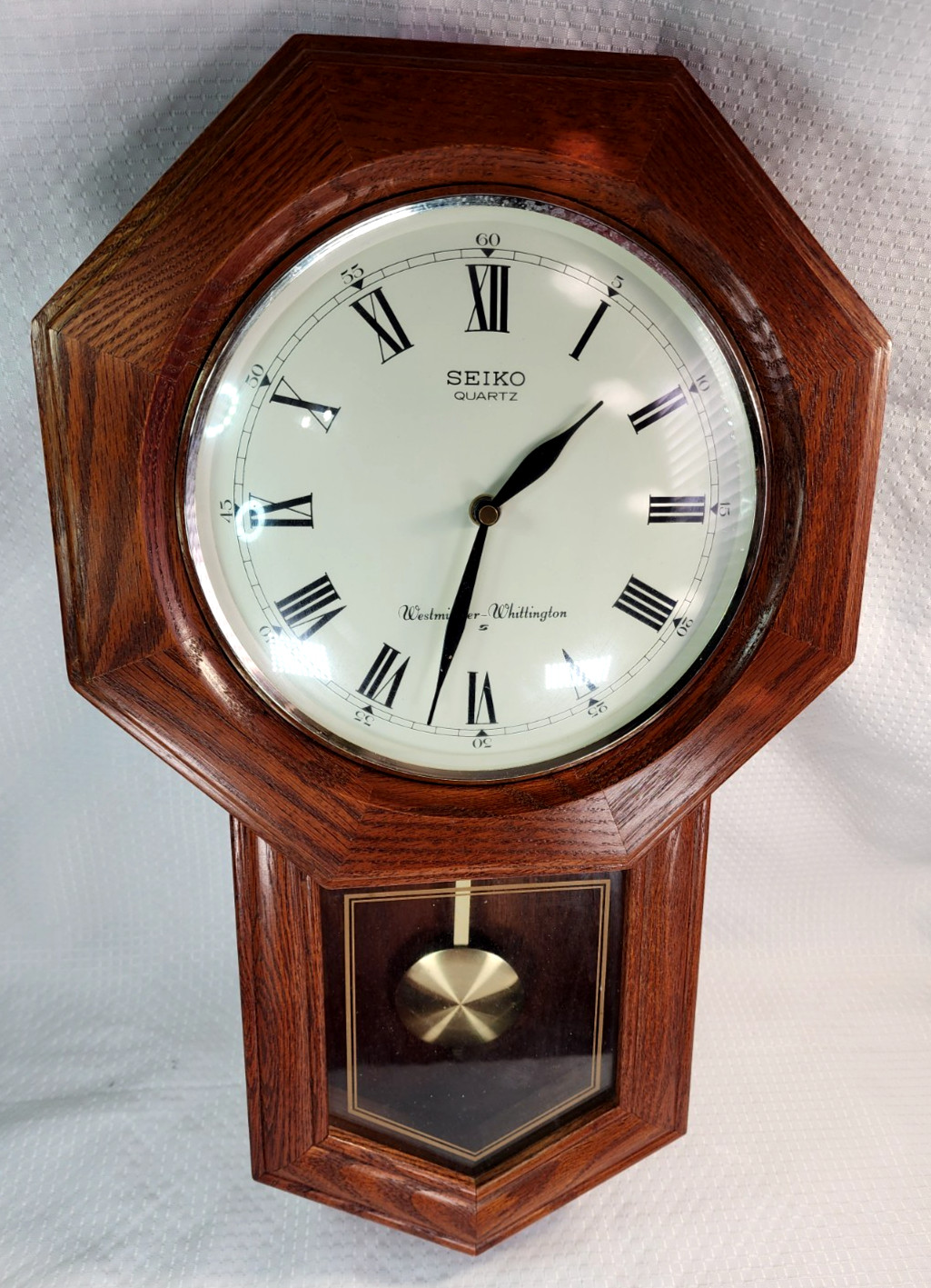 Seiko Quartz Wall Clock Westminster Whittington Chime Oak Case Not Working!