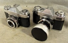 VINTAGE LOT OF TWO ZEISS IKON CONTAFLEX CAMERS AND PANTAR LENSES EZS002200 