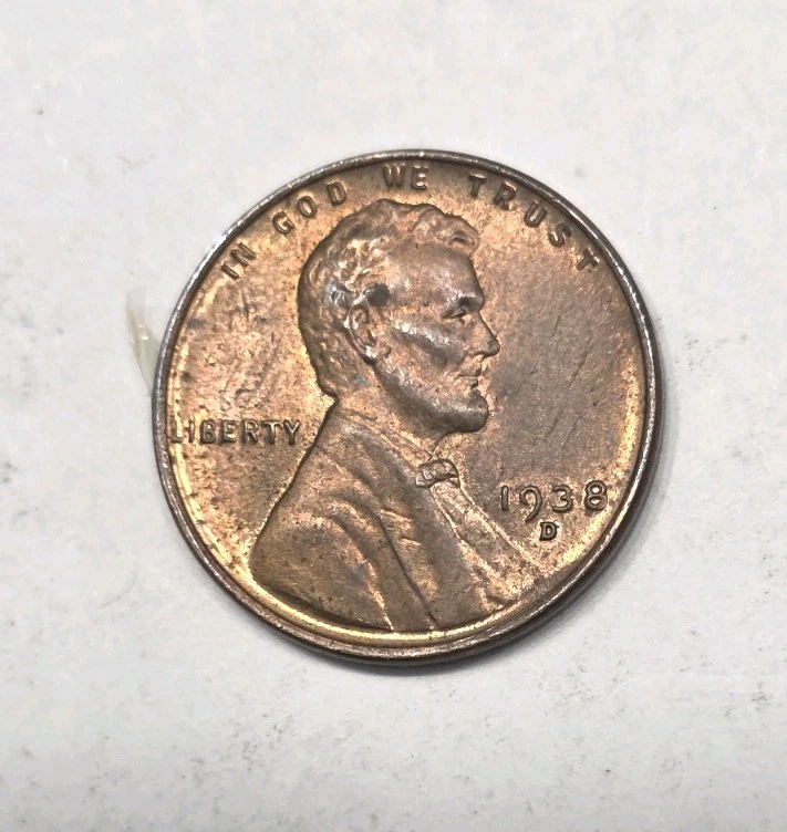 1938-D D/D Lincoln Wheat Penny Rpm, Double Die Reverse. - Image 3 of 4