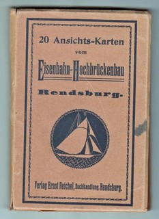 Leporello Bilderalbum Bau der Rendsburger Hochbrücke 20 Bilder Format 10 x 14