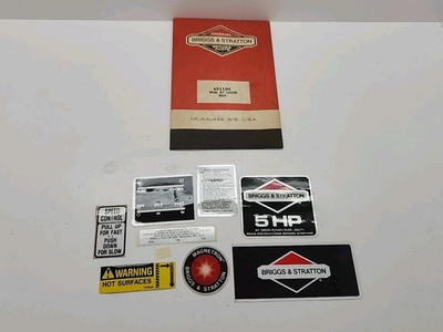 #ad New Briggs And Stratton OEM 491100 Decal Kit NOS $22.99