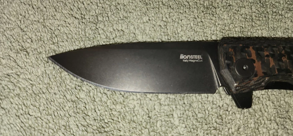 LionSteel Myto Magnacut Blade, Snakeskin Copper Fat Carbon, NEW! - Image 4 of 4