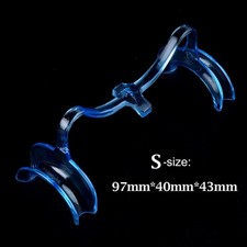 20×Dental Orthodontics Cheek Retractors M-Type Mouth Openers Clear Blue Small