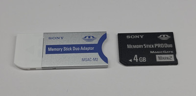 Sony Memory Stick Pro Duo Adapter MSAC-M2 + 4GB Sony MagicGate Mark 2
