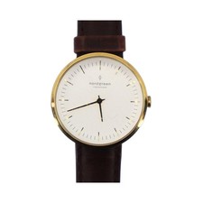 NORDGREEN Native 32mm Women's Slim Watch - White & Brown