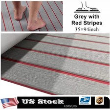 EVA Foam Boat Marine Flooring Mat Faux Teak Decking Yacht Durable Pad Gray+Red