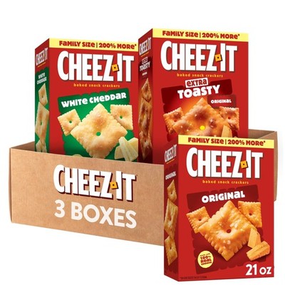 Cheese Crackers, Baked Snack Crackers, Lunch Snacks, Family Size, Variety Pac...