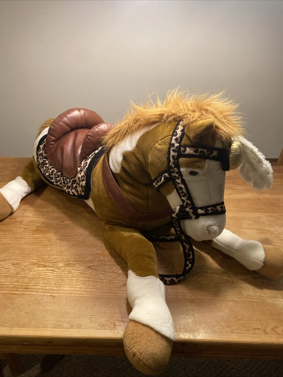 Toys R Us Large Animal Alley Horse Jumbo Pony Plush 48”- Brown