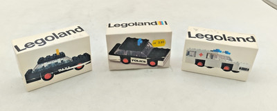 LEGO 600 605 611 ORIGINAL BOX BOX Complete Legoland Town Vintage 70s Vehicles Retro