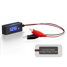 Digital Battery Voltage Tester - 6V 12V 24V 48V Battery Tester with LCD Displ...