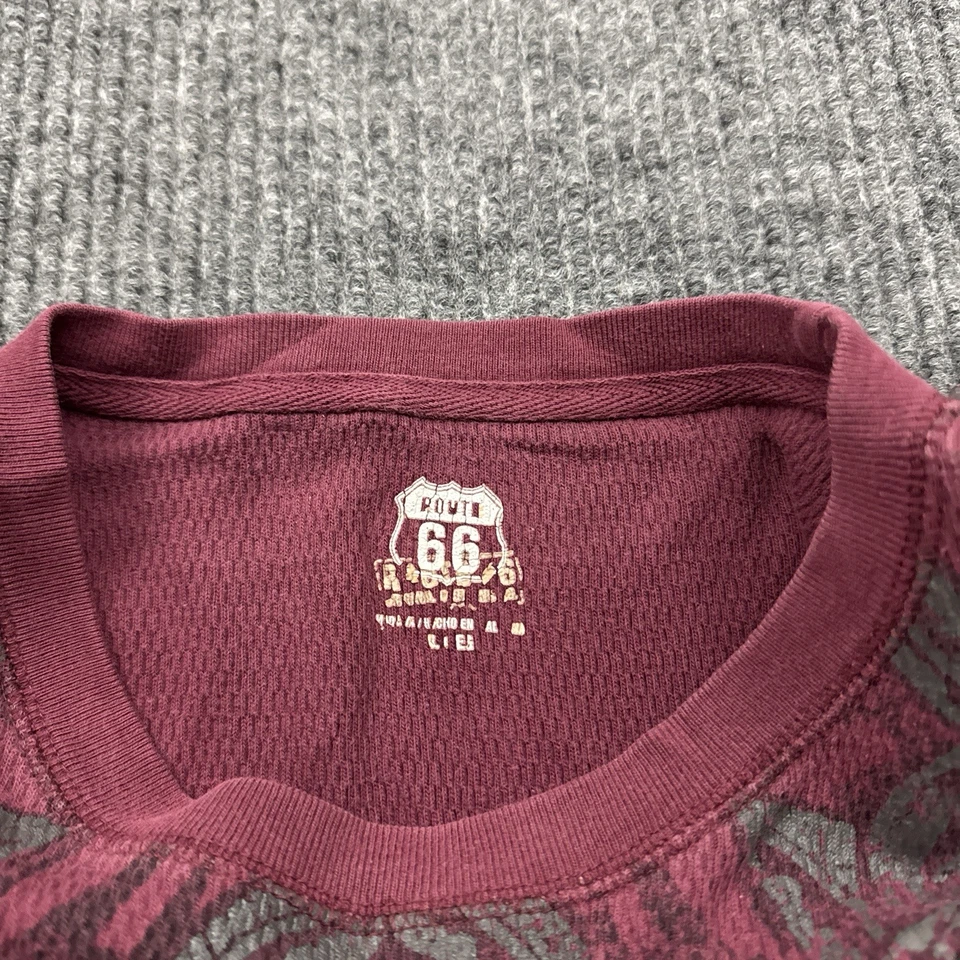 Camisa Térmica Y2K Route 66 Alas Cruzadas Patinador Centro Comercial Gótico Grunge Tejido Waffle XL Foto 4 de 4